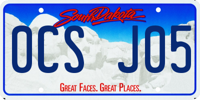 SD license plate 0CSJ05