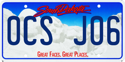SD license plate 0CSJ06