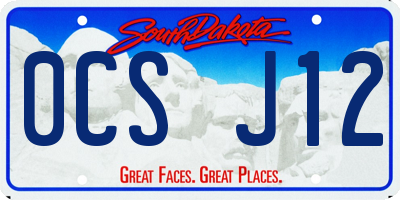 SD license plate 0CSJ12