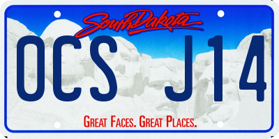 SD license plate 0CSJ14