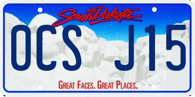 SD license plate 0CSJ15