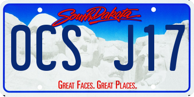 SD license plate 0CSJ17