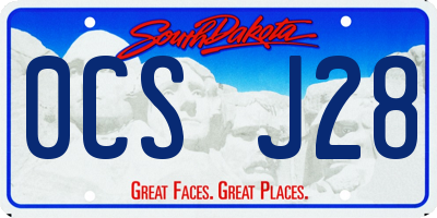 SD license plate 0CSJ28