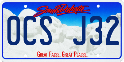 SD license plate 0CSJ32