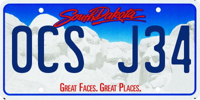 SD license plate 0CSJ34