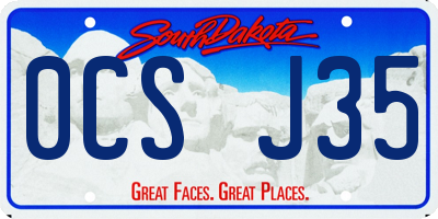 SD license plate 0CSJ35