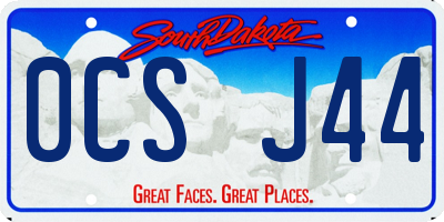 SD license plate 0CSJ44