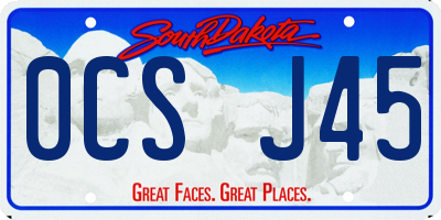 SD license plate 0CSJ45