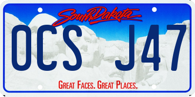 SD license plate 0CSJ47