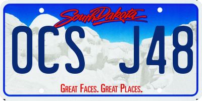 SD license plate 0CSJ48