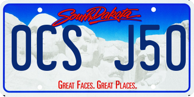 SD license plate 0CSJ50