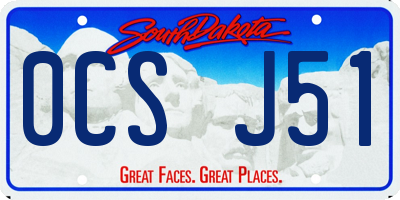 SD license plate 0CSJ51