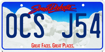 SD license plate 0CSJ54