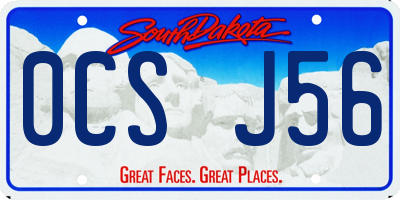 SD license plate 0CSJ56