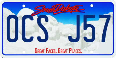 SD license plate 0CSJ57
