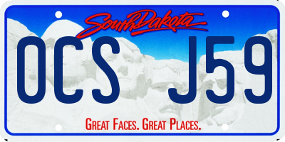 SD license plate 0CSJ59