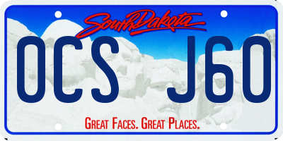 SD license plate 0CSJ60