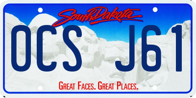SD license plate 0CSJ61