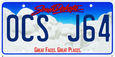 SD license plate 0CSJ64