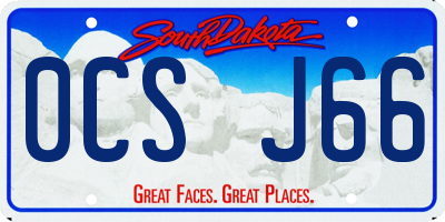 SD license plate 0CSJ66