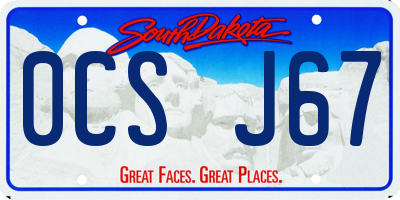 SD license plate 0CSJ67