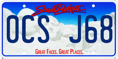 SD license plate 0CSJ68