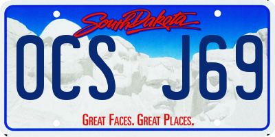 SD license plate 0CSJ69