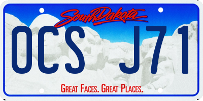 SD license plate 0CSJ71
