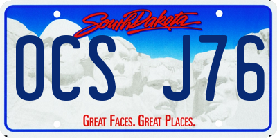 SD license plate 0CSJ76