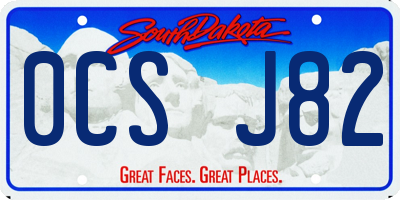 SD license plate 0CSJ82