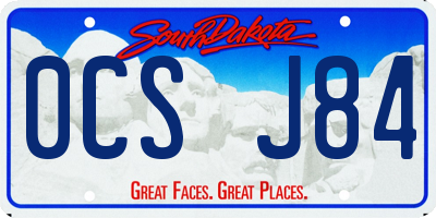 SD license plate 0CSJ84