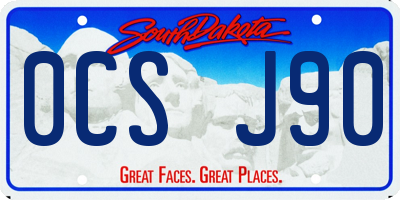 SD license plate 0CSJ90