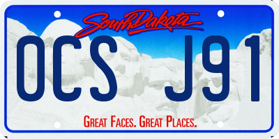 SD license plate 0CSJ91