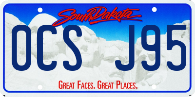 SD license plate 0CSJ95