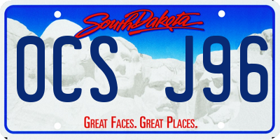 SD license plate 0CSJ96