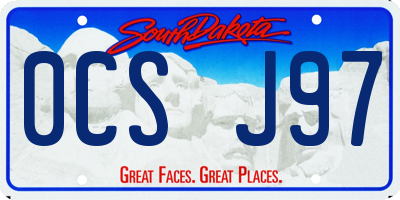 SD license plate 0CSJ97