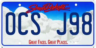 SD license plate 0CSJ98