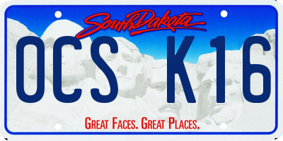 SD license plate 0CSK16
