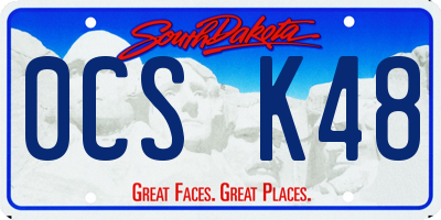 SD license plate 0CSK48