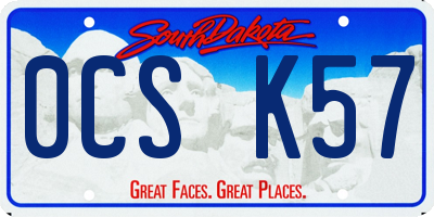 SD license plate 0CSK57