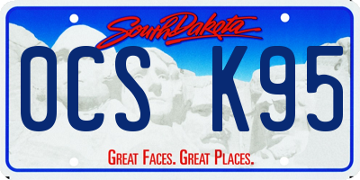 SD license plate 0CSK95