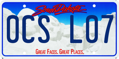 SD license plate 0CSL07