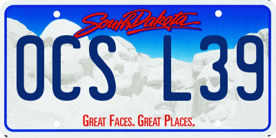 SD license plate 0CSL39