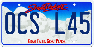 SD license plate 0CSL45