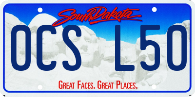 SD license plate 0CSL50