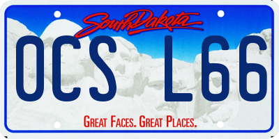 SD license plate 0CSL66