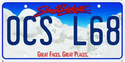 SD license plate 0CSL68