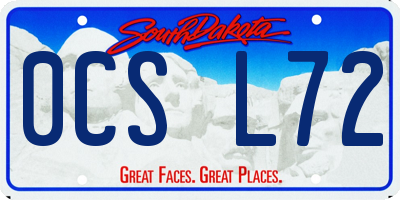 SD license plate 0CSL72