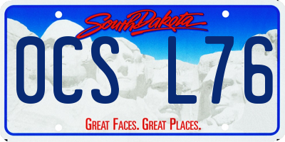 SD license plate 0CSL76