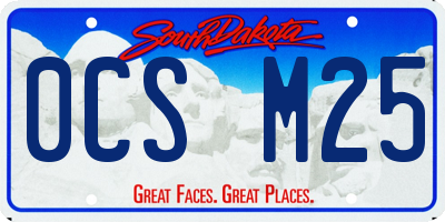 SD license plate 0CSM25
